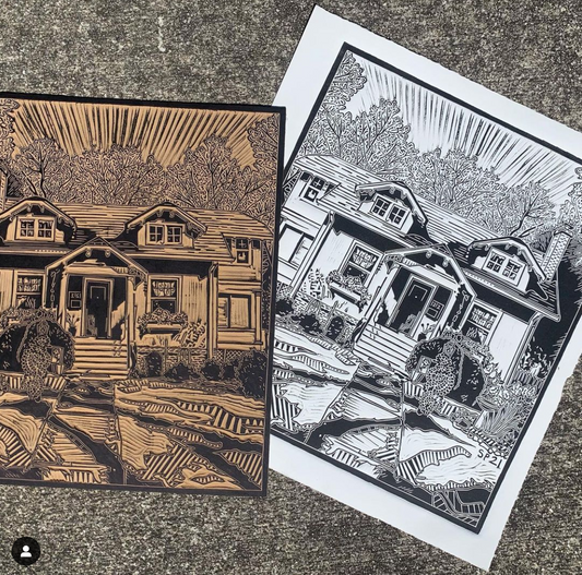 Custom Linocut Commission