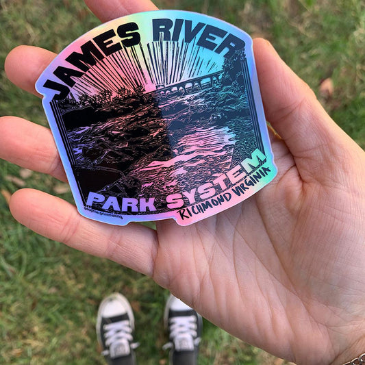 James River Park System Holographic Sticker