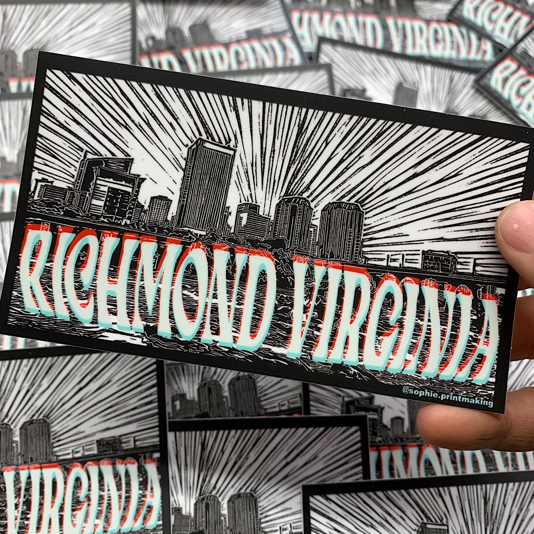 Richmond Va Skyline Stickers