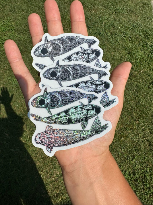 Koi Glitter Stickers