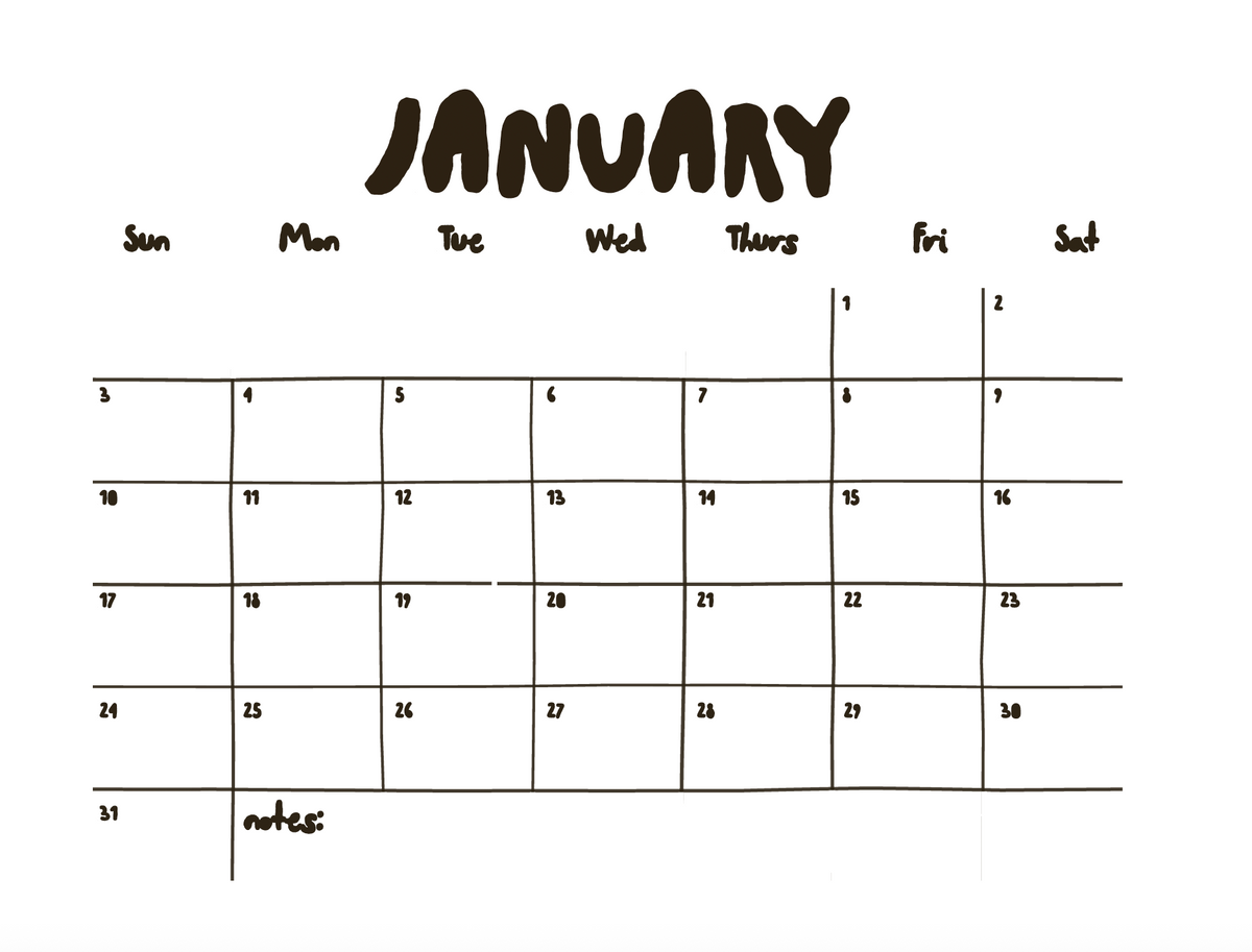 2027 Richmond Linocut Calendar | PREORDER
